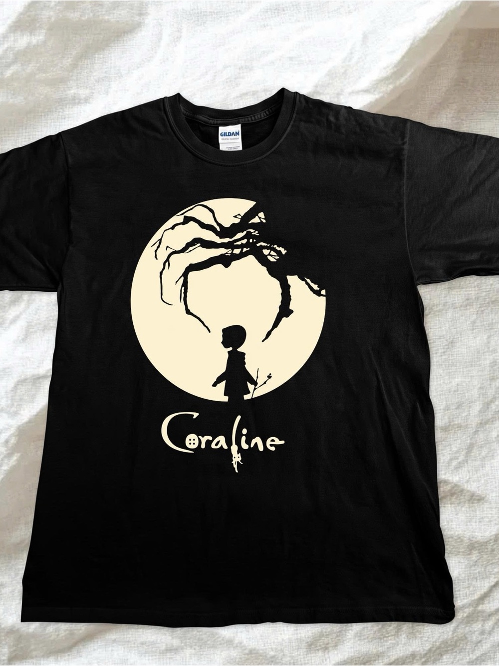 Coraline Movie Graphic Tshirt Unisex Halloween Animation Cotton Tee